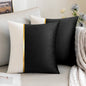 Premium Teal & Gold Accent Cushion Cover Luxury Velvet Designer Pillow Cover