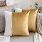 Premium Teal & Gold Accent Cushion Cover Luxury Velvet Designer Pillow Cover