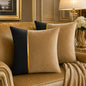 Premium Teal & Gold Accent Cushion Cover Luxury Velvet Designer Pillow Cover